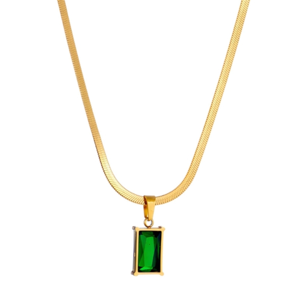 Necklace & Earrings Set. New. Stainless Steel. Gold Plated.